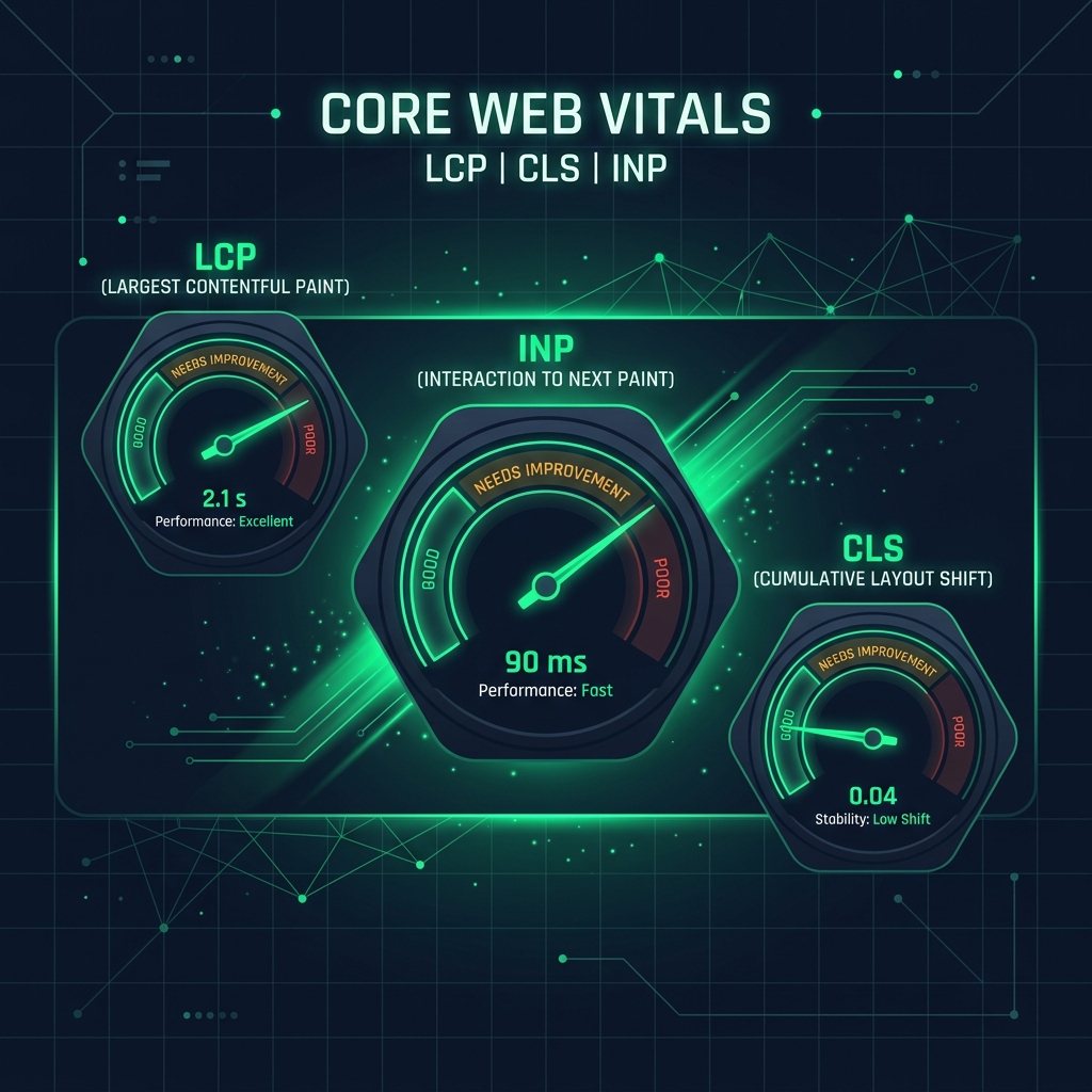 Core Web Vitals 2026 LCP CLS INP